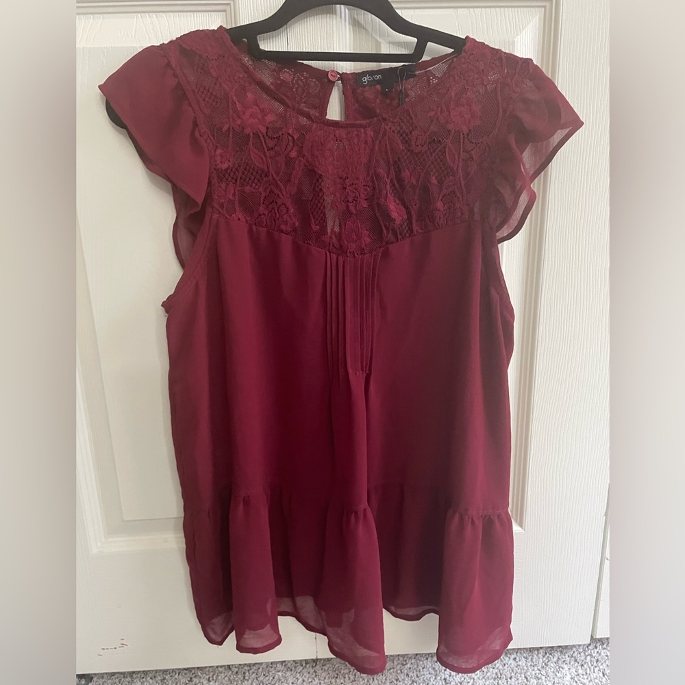 Gibson Dark Red Blouse